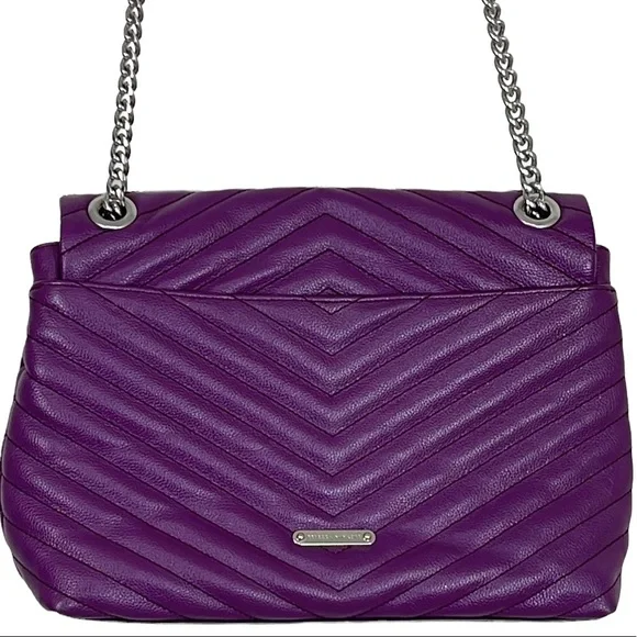 Rebecca Minkoff purple Edie flap Shoulder bag